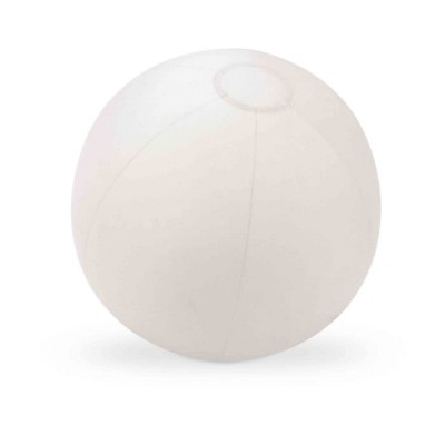 Bola de praia personalizada translúcida cor branco