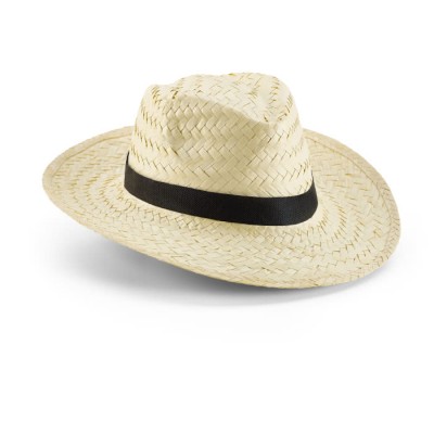 Elegante chapéu de palha personalizado cor marfil