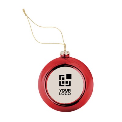 Bola de Natal brilhante com placa para impressão a cor Ø6cm