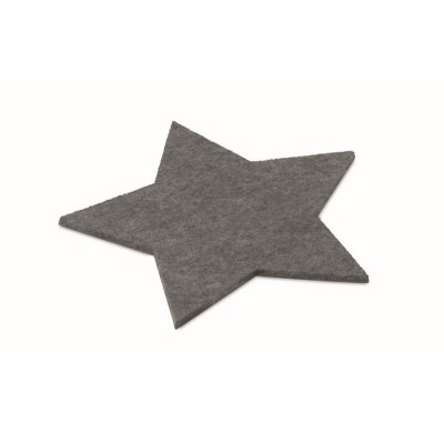 Bases de copos em forma de estrela com logo cor cinzento segunda vista