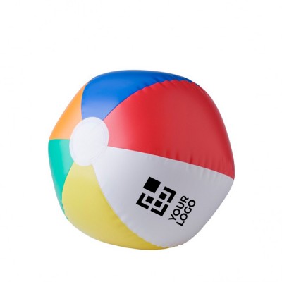 Bola de praia de PVC em várias cores e com opção multicolorida