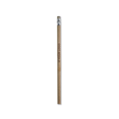 Lápis personalizado barato com borracha cor madeira