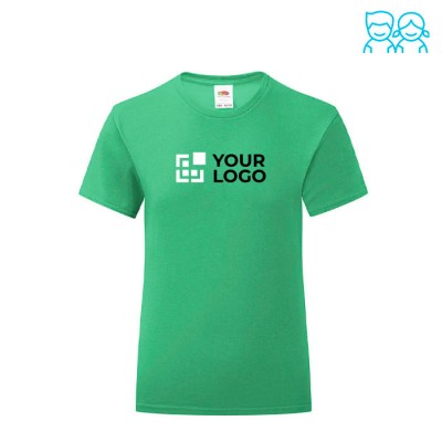 T-shirt para criança algodão 150 g/m2 cor verde primeira vista