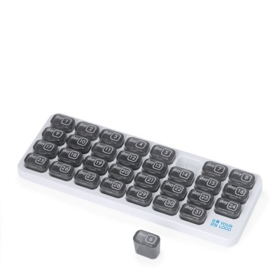 Porta-comprimidos mensal, forma de teclado de computador 31 divisórias