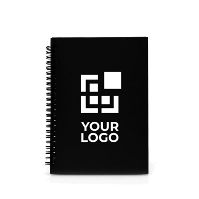 Cadernos para oferecer com o logo da marca cor preto