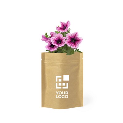 Vaso personalizável com várias sementes cor castanho