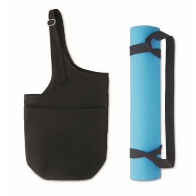Kit fitness personalizado com tapete de ioga cor preto