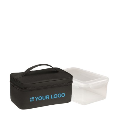 Bolsa térmica personalizável com recipiente cor preto
