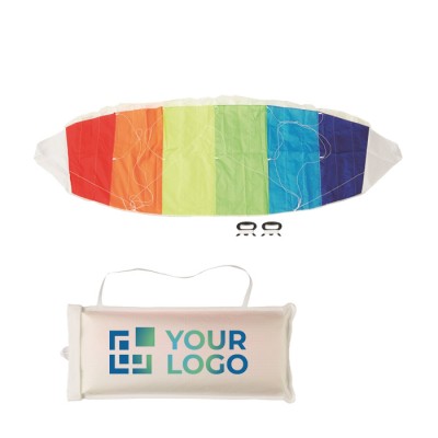 Asa de kite com desenho arco-íris cor multicolor