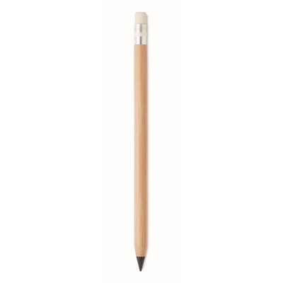 Lápis "infinito" com borracha cor madeira