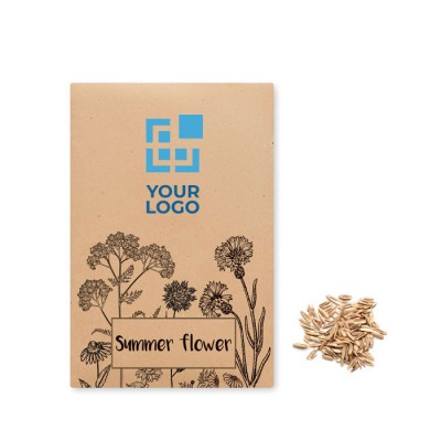 Envelope com sementes de flor silvestre cor bege