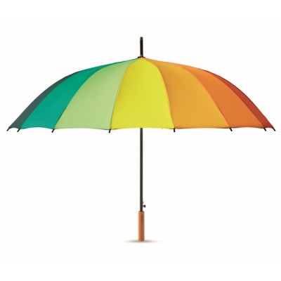 Guarda-chuva grande com arco-íris cor multicolor segunda vista