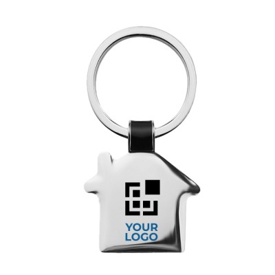 Elegante porta-chaves com casa de níquel cor preto