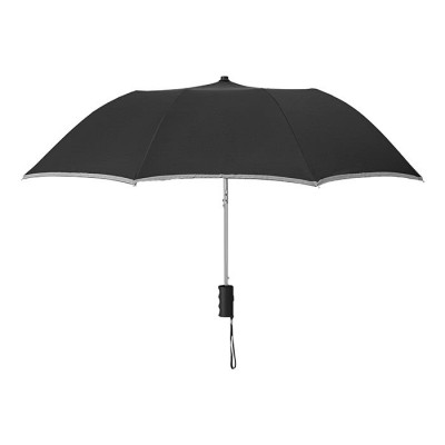 Guarda-chuva dobrável publicitário de 21" cor preto segunda vista