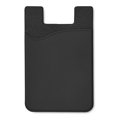 Porta-cartões de silicone    cor preto