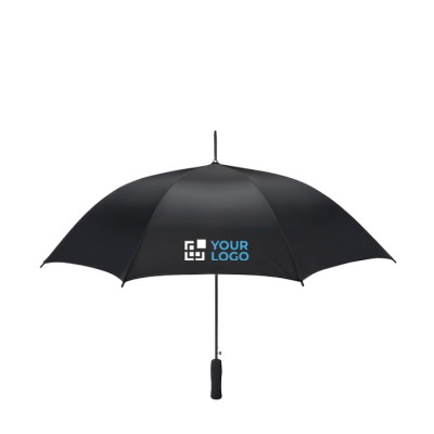 Guarda-chuva publicidade unicolor anti-vento 23" cor preto