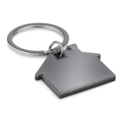Porta-chaves de merchandising em forma de casa cor preto