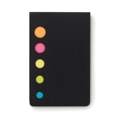 Divertido bloco de notas adesivas de cores cor preto
