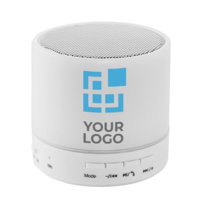 Coluna para empresas circular Bluetooth LED cor branco