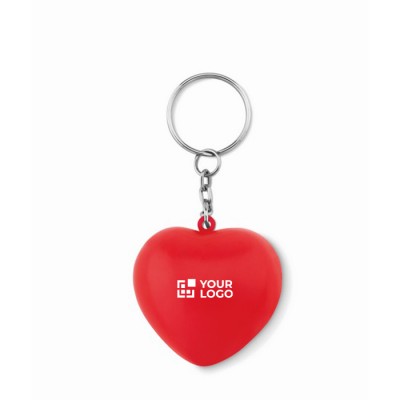 Porta-chaves promocional com coração  cor vermelho