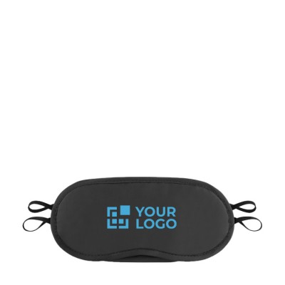 Máscara para dormir personalizada com logotipo cor preto