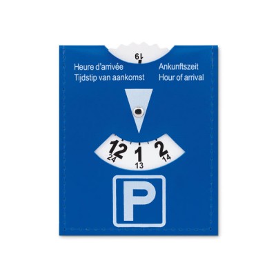 Cartão de estacionamento com logotipo cor azul