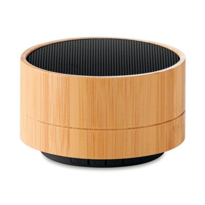 Coluna Bluetooth com Carcaça de Bambu cor preto