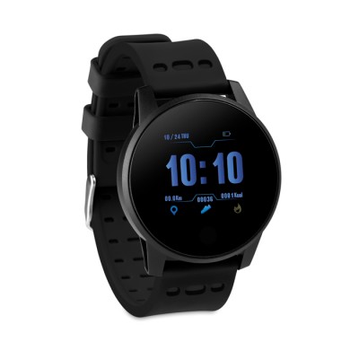 Relógio smartwatch com logotipo cor preto
