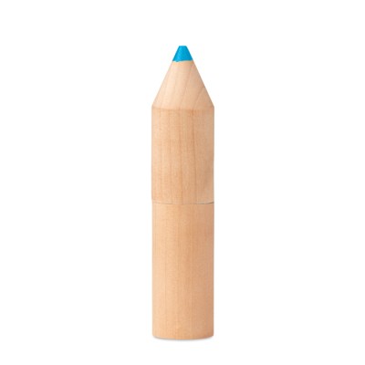 Lápis de cor em caixa personalizável  cor madeira
