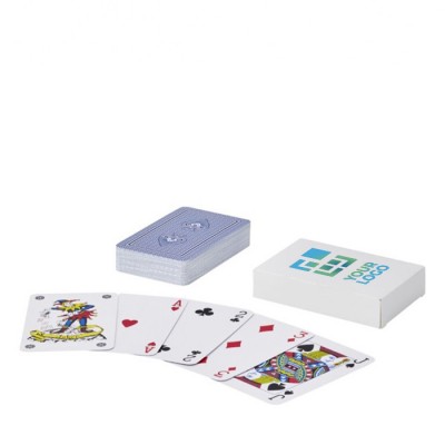 Baralho clássico com 54 cartas e 2 curingas em caixa de papel