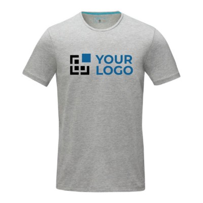 T-shirt orgânica para personalizar com logo cor cinzento
