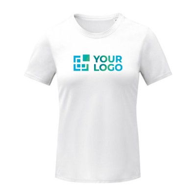 T-shirt de poliéster mulher 105 g/ m2 cor branco