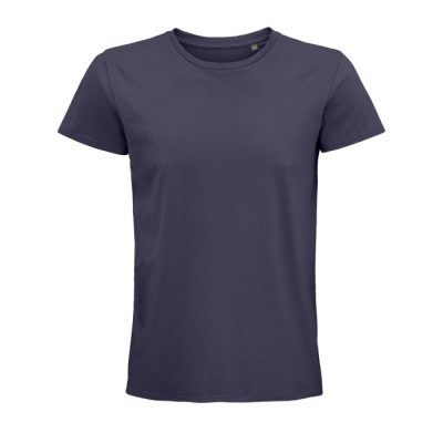 T-shirts sustentáveis com logo para oferecer cor titânio