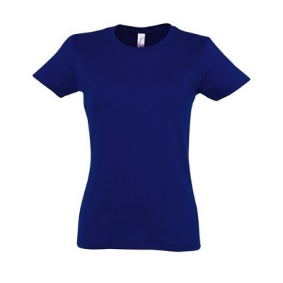 T-shirt de mulher personalizável para brinde cor azul ultramarino