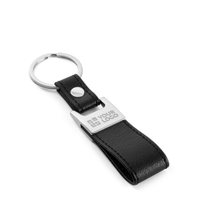 Elegante porta-chaves para empresas cor preto