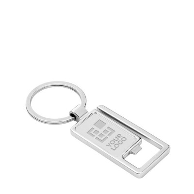 Porta-chaves original com abre-caricas com logo