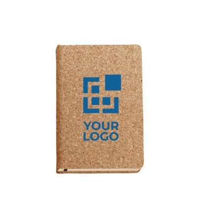 Caderno de bolso A6 com capa de cortiça  cor marfil