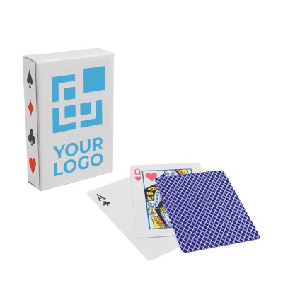 Baralho de cartas para póquer com logotipo cor azul