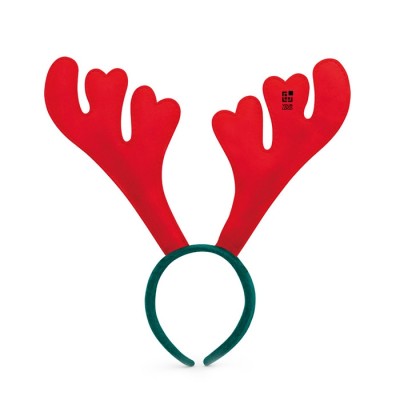 Bandolete com orelhas de rena para o Natal com logo
