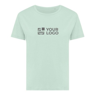 T-shirt de mulher de algodão reciclado slim fit 160 g/m2 Iqoniq cor verde-claro vista principal