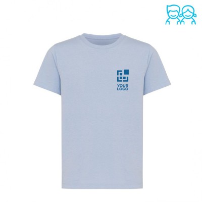 T-shirt de criança, algodão reciclado fit 160 g/m2 Iqoniq cor ciano vista principal