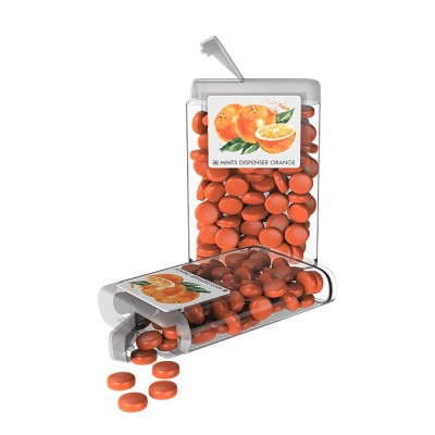 Caixa personalizável com rebuçados de laranja