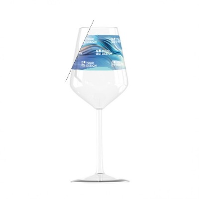 Copo de vidro promocional com design elegante vista principal