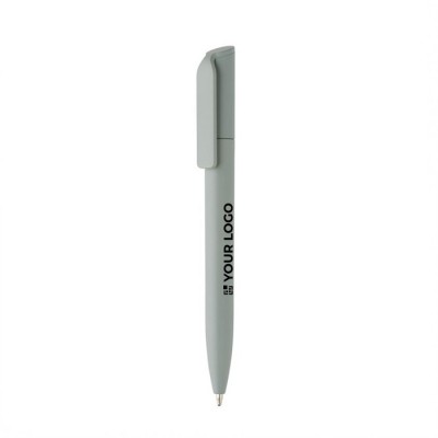 Mini caneta ecológica com rotação e tinta azul Dokumental®