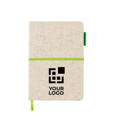 Caderno ecológico em algodão e papel de bambu vista principal