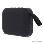 Colunas Bluetooth pretas pequenas portáteis de forma retangular