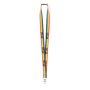 Lanyard de poliéster multicolorido com mosquetão metálico