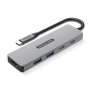 Hub USB-A e USB-C para carregamento rápido ou transferência de dados