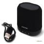 Colunas Bluetooth pretas pequenas portáteis em forma de cubo