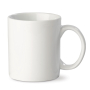 Típica caneca branca de porcelana feita na UE com capacidade de 300 ml